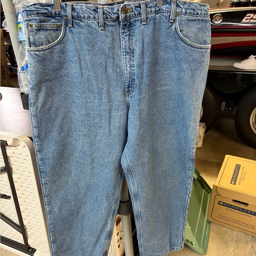 Carhartt Flannel Lined Relaxed Fit Blue Jeans 46x 30